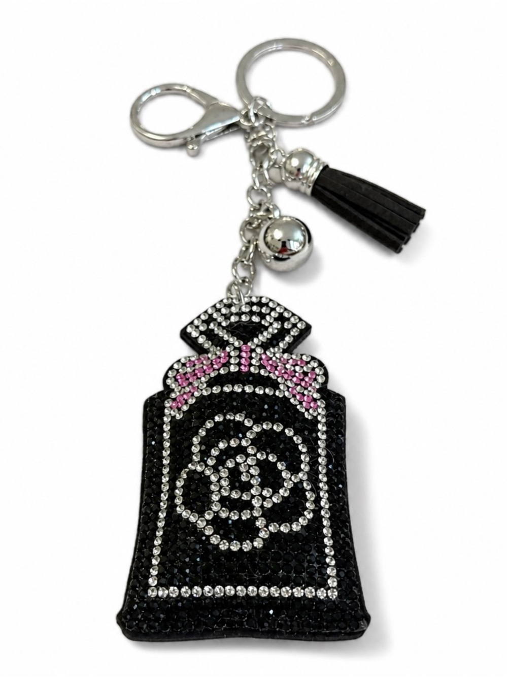 Rhinestone Perfume Keyring bag backpack charm